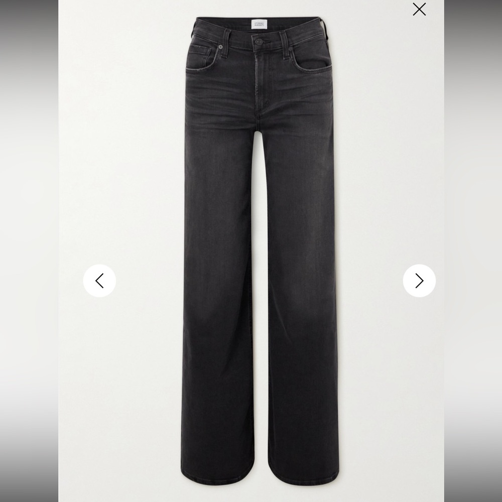 Citizens Of Humanity Loli Mid-Rise Wide Leg Jean Black Size 27